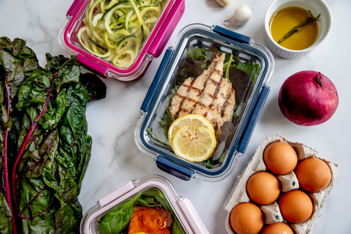 Man enjoying nutritious meal outdoors